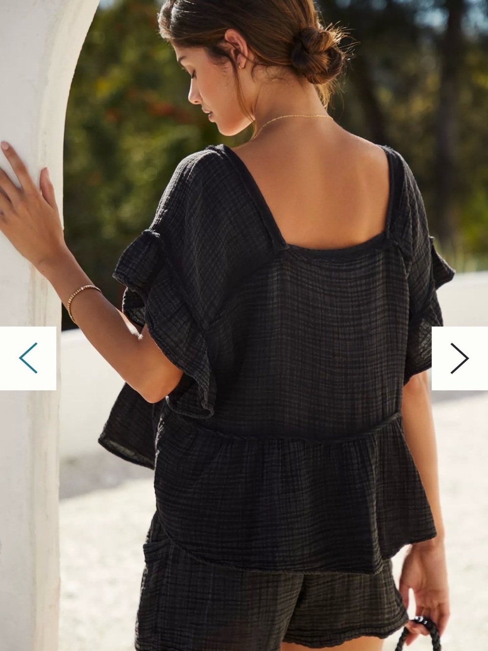 Anthropologie Kaveri Gauze Top and Matching Shorts